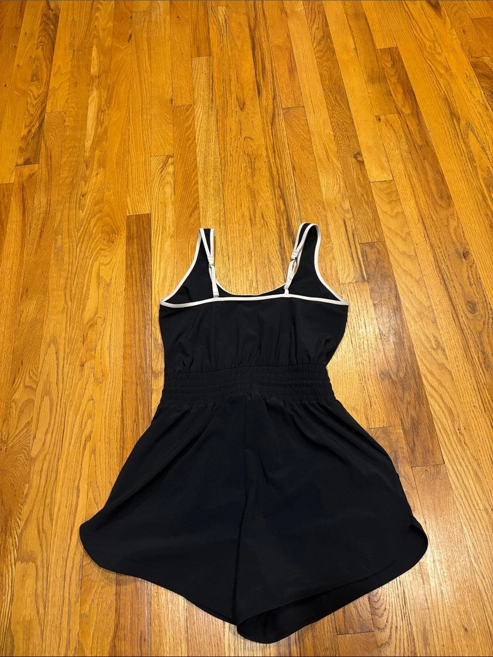 Abercrombie & Fitch Black One-Piece Romper with White Trim Size S